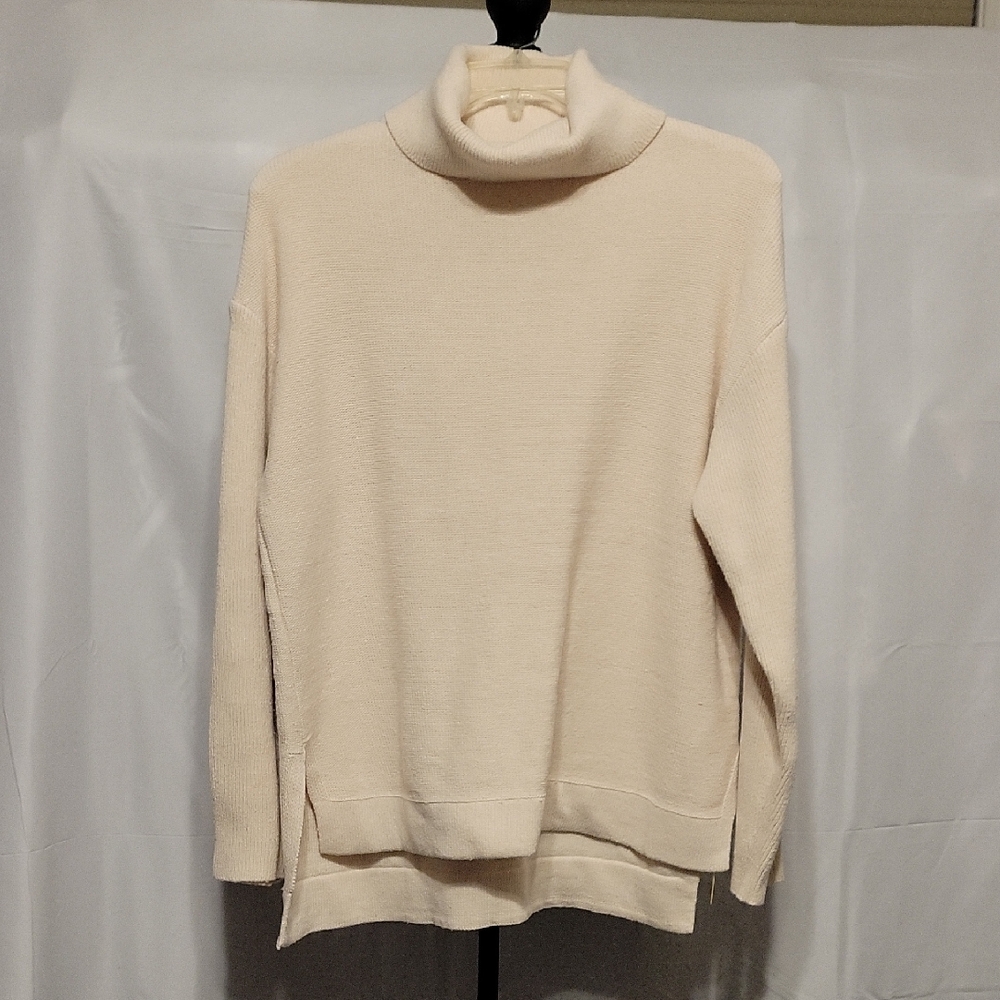 Cream Turtleneck Sweater